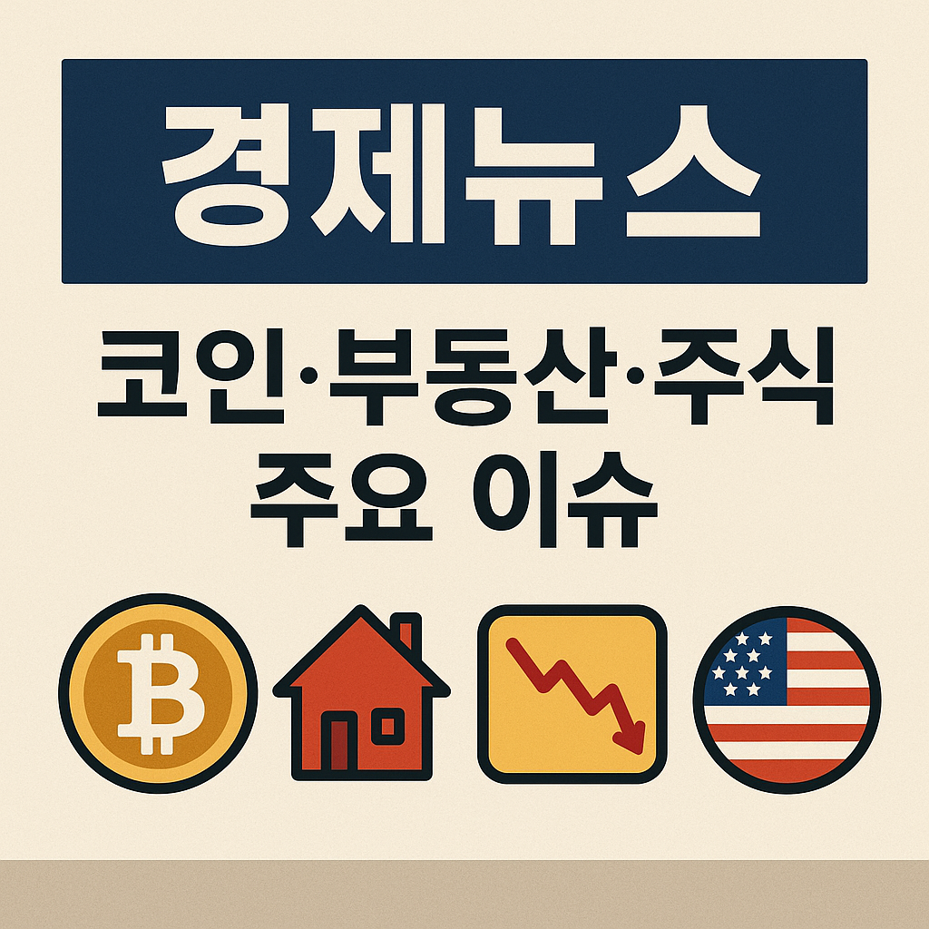 코인 부동산 주식 주요이슈 경제뉴스